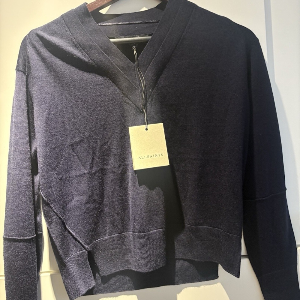 AllSaint's Women's Knitwear Julieana Jumper Ink Blue S